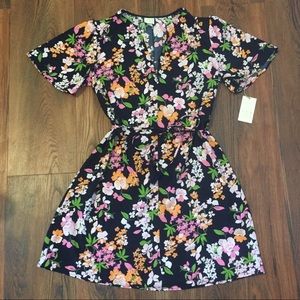 Navy Floral Dress